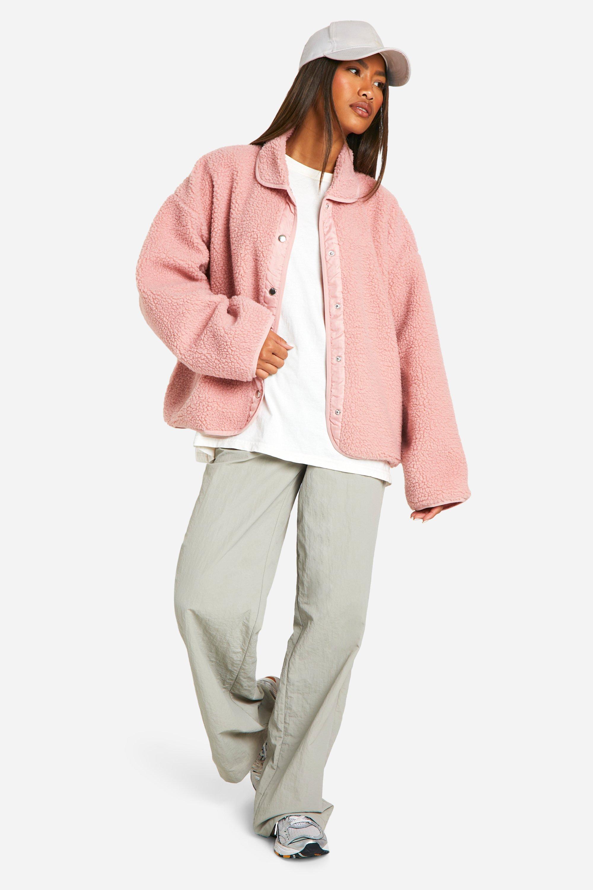 Boxy Teddy Jacket boohoo UK